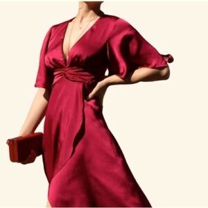 Dress Day • Burgundy Maxi Dress • Size Small